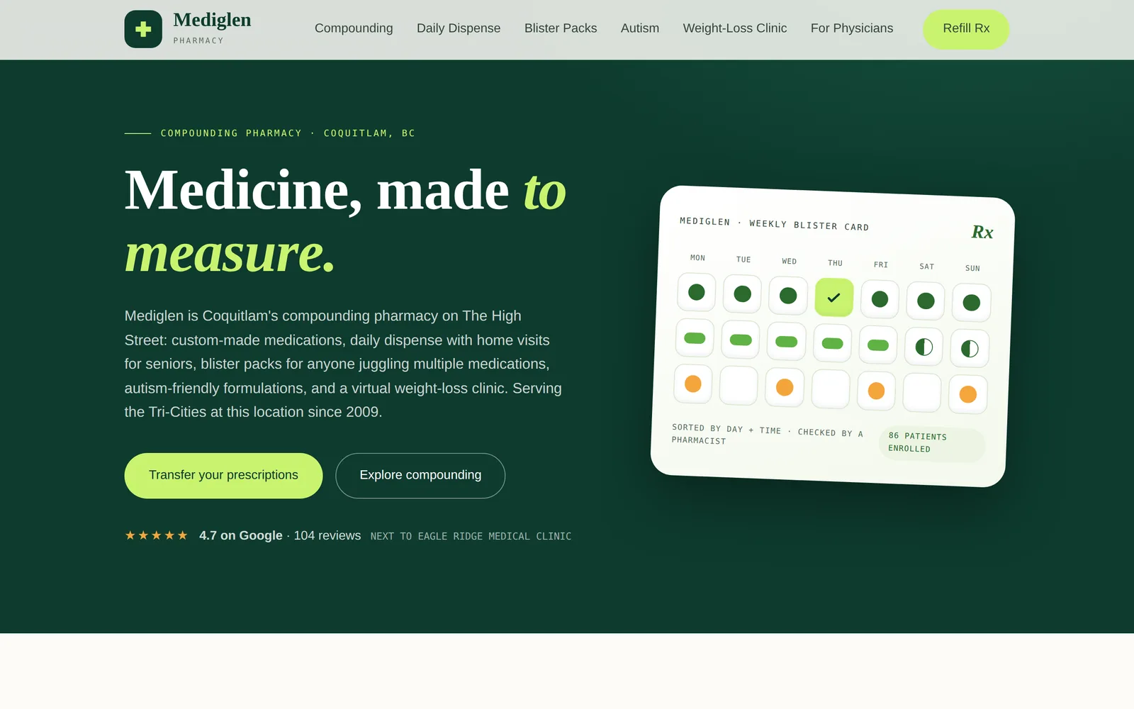 Mediglen Pharmacy and Compounding: Home