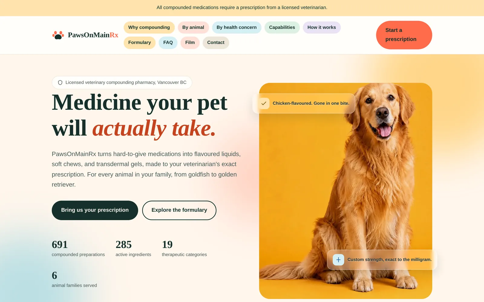 PawsOnMainRx: Home