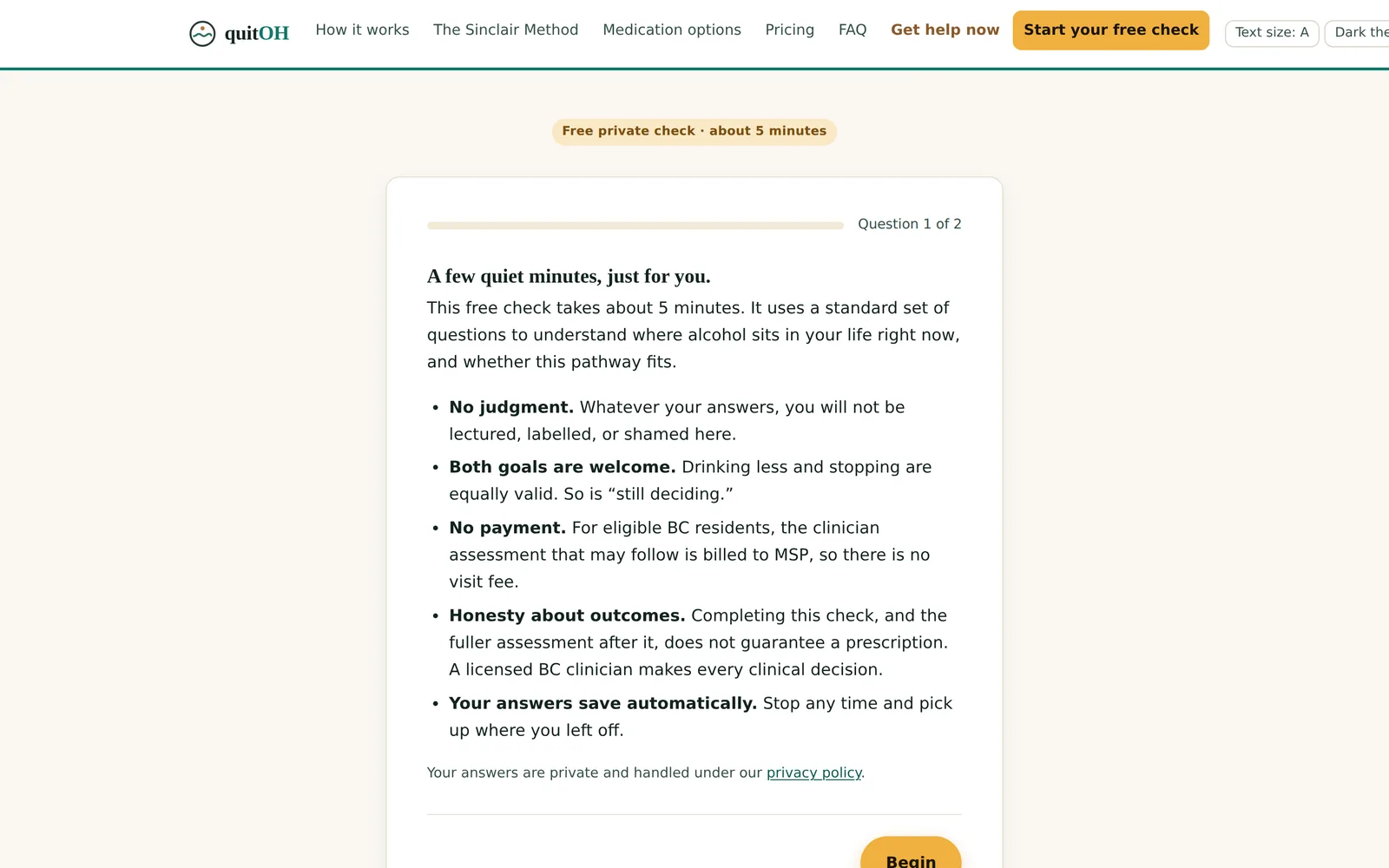 quitOH: The free check