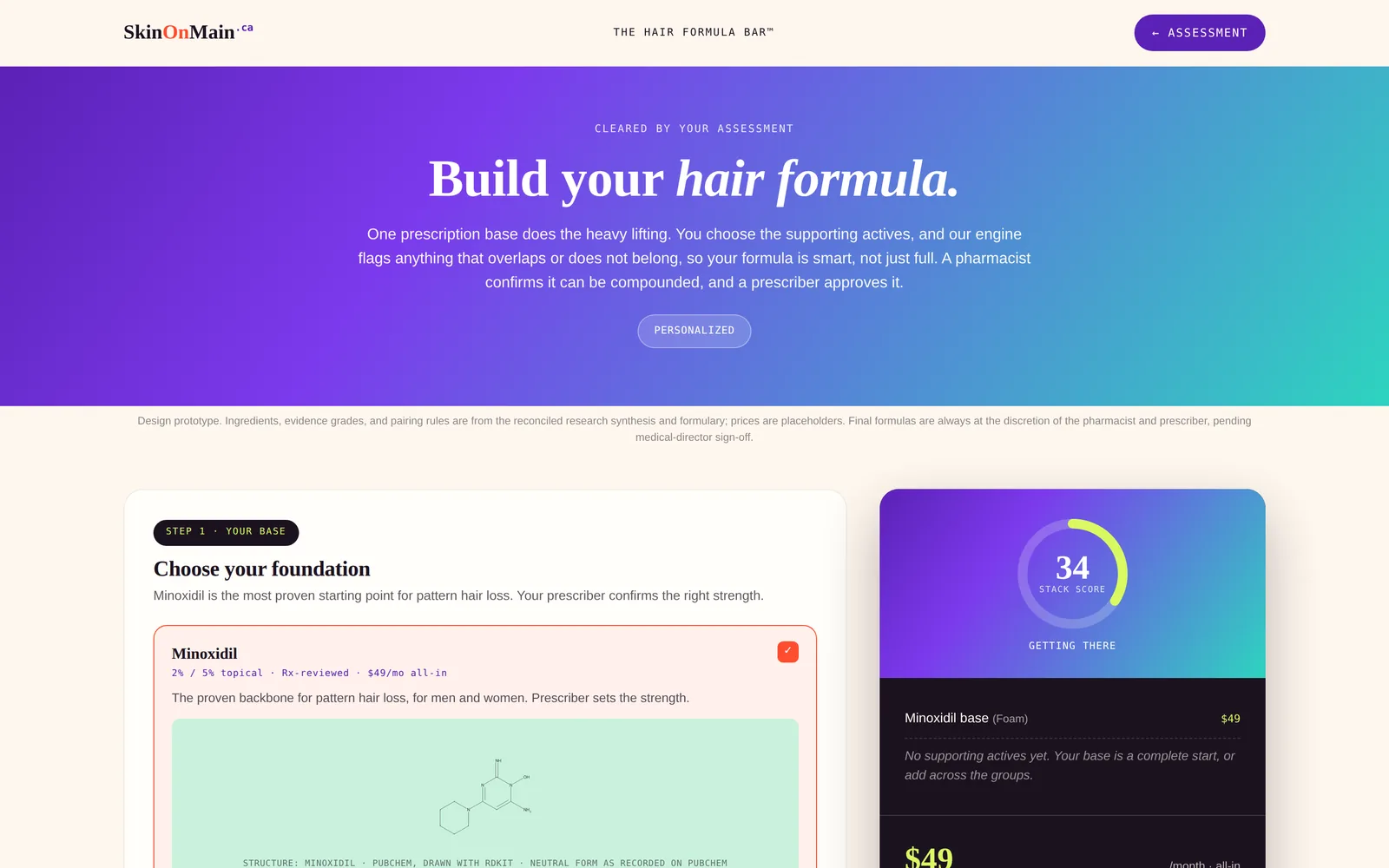 SkinOnMain: Hair formula bar