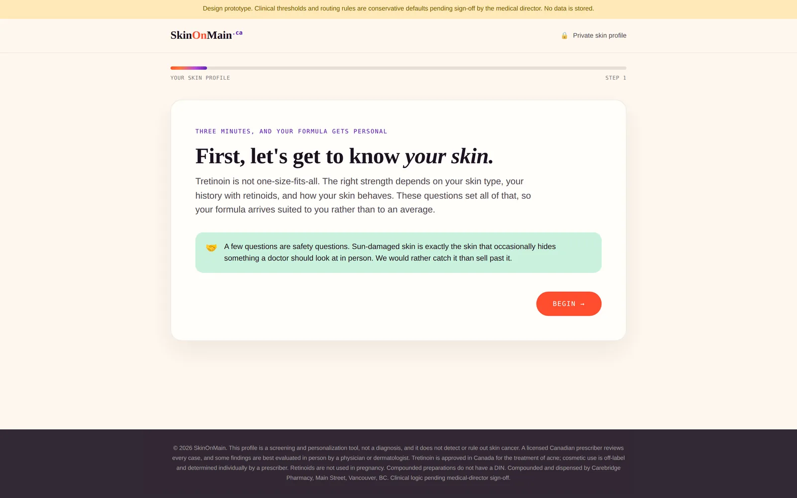 SkinOnMain: Skin profile