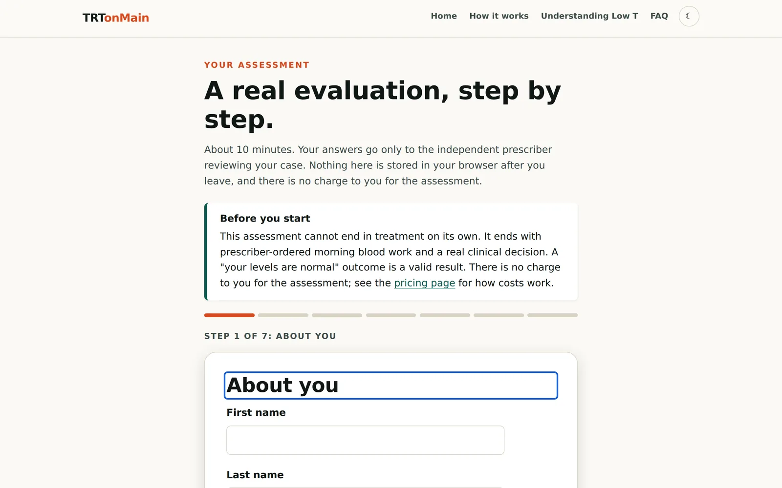 TRTonMain: Assessment