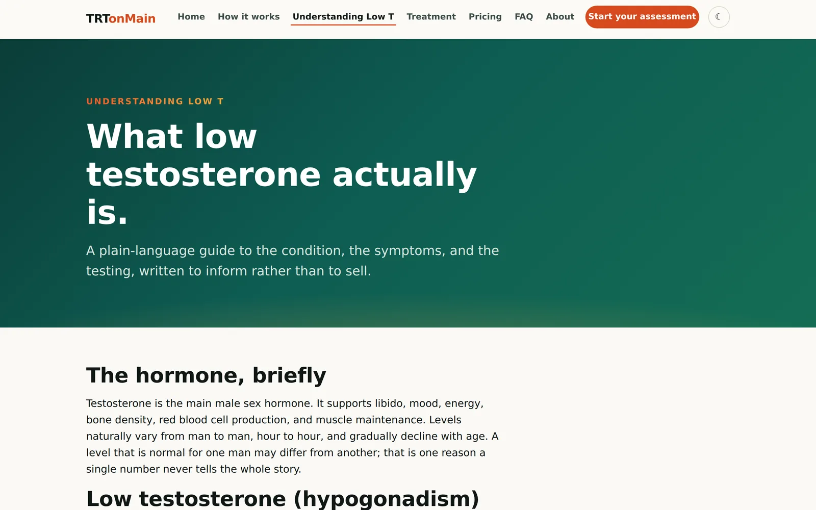 TRTonMain: Understanding low testosterone
