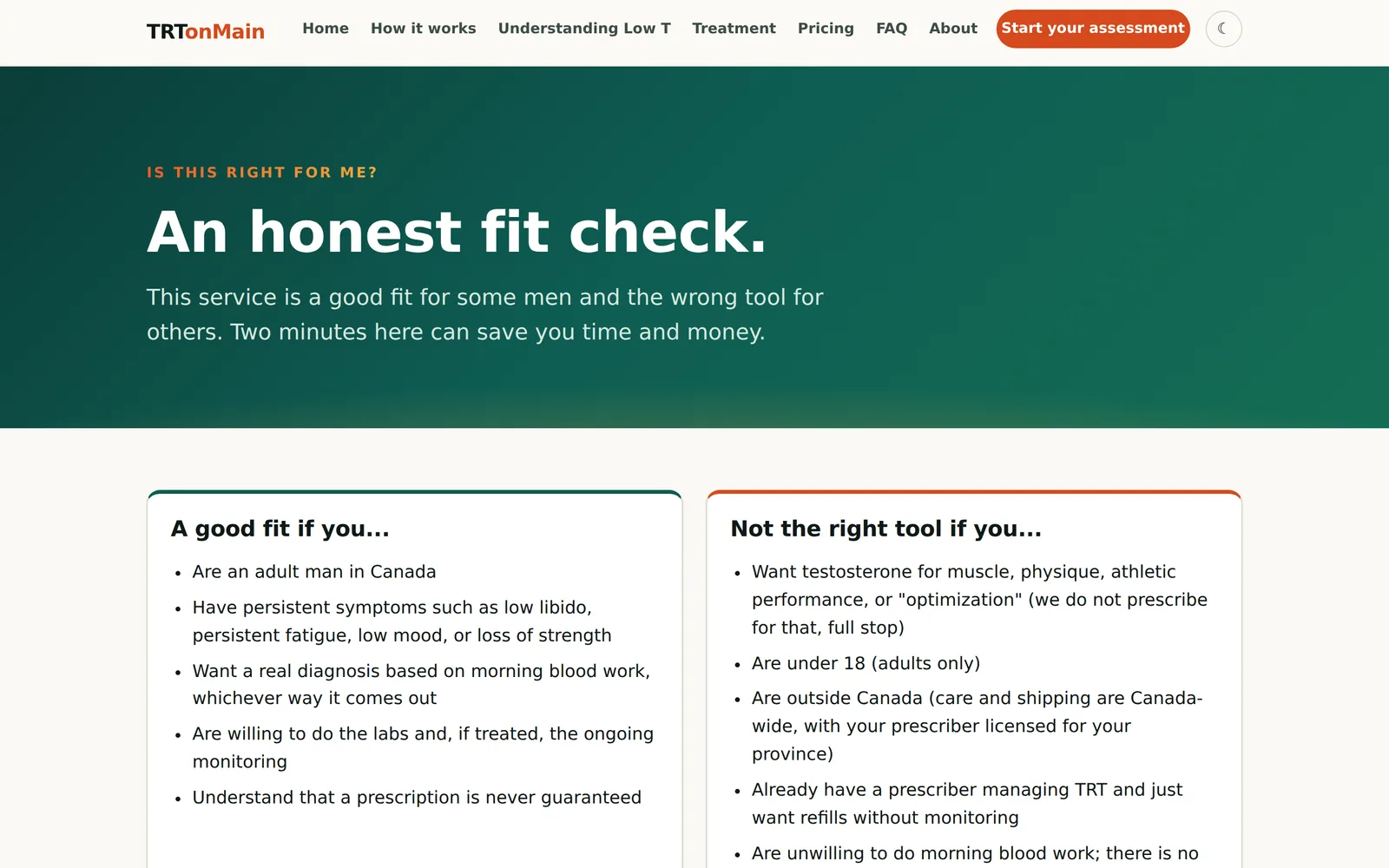 TRTonMain: Is this right for me